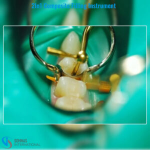 2-in-1 Composite Filling Instruments with dual tips for precise application and shaping of dental fillings.