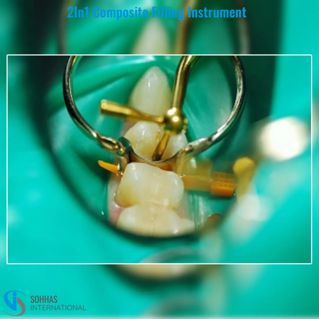 2-in-1 Composite Filling Instruments with dual tips for precise application and shaping of dental fillings.