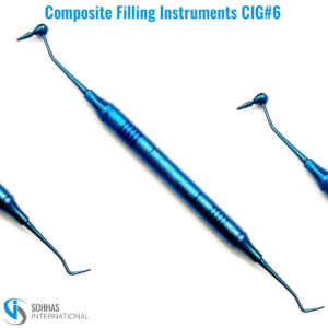 CIG#6 composite filling instrument with non-stick tips for precise resin placement
