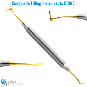 CIG#6 composite filling instrument with non-stick tips for precise resin placement