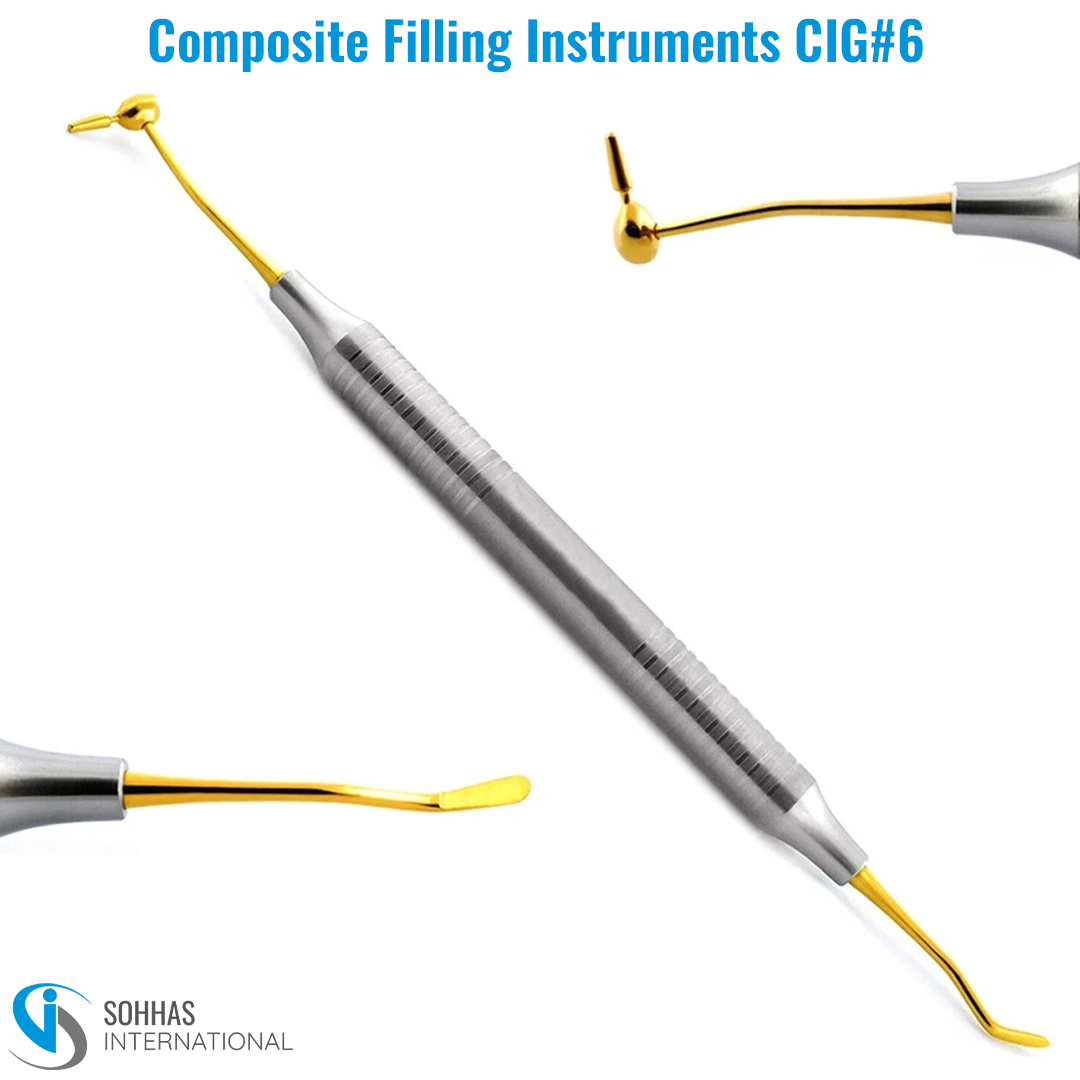 CIG#6 composite filling instrument with non-stick tips for precise resin placement
