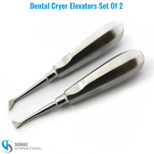Set of 2 Dental Cryer elevators with ergonomic handles for effective root elevation