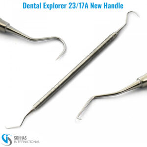 Dental Explorer 23/17A diagnostic instrument with curved tip for dental examination