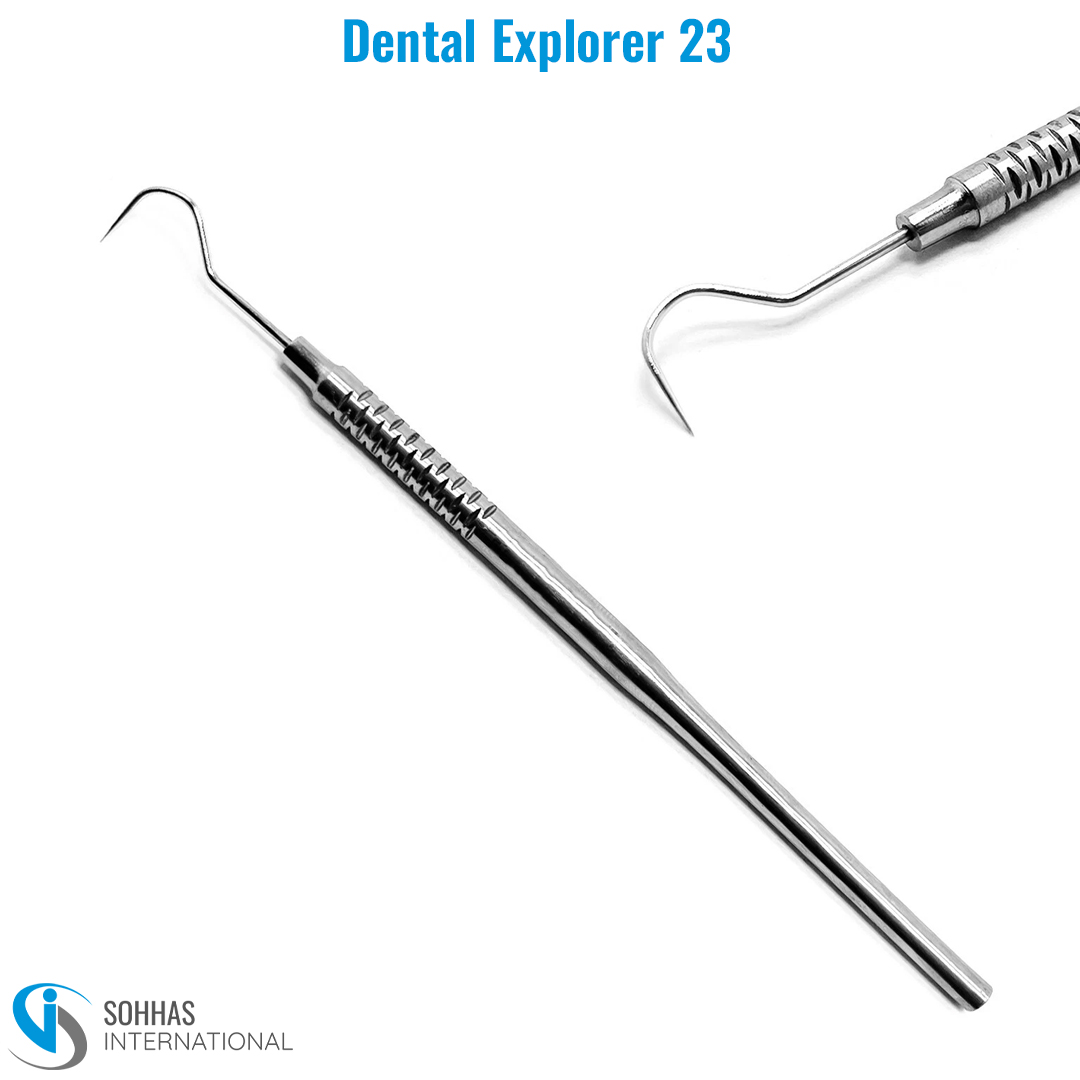 Close-up image of Dental Probe 23 Explorer used for detecting tooth decay
