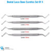Set of 4 Lucas curettes with non-serrated blades for gentle periodontal scaling