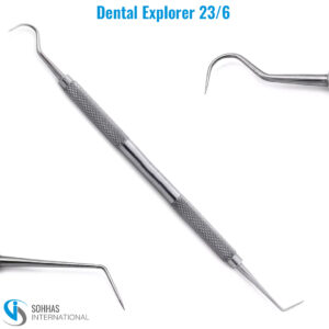 Dental Explorer Probe 6/23 with double-ended tips for dental diagnostics