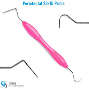 Periodontal 23/15 Probe – Silicone Handle (Pink)