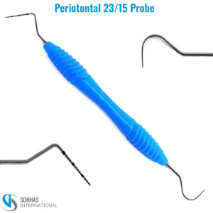 Periodontal 23/15 Probe – Silicone Handle (Blue Rings)