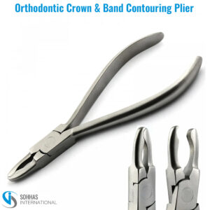 Crown and band contouring plier for accurate shaping of orthodontic bands and crowns
