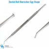 Egg-shaped dental ball burnisher for polishing and contouring restorative materials