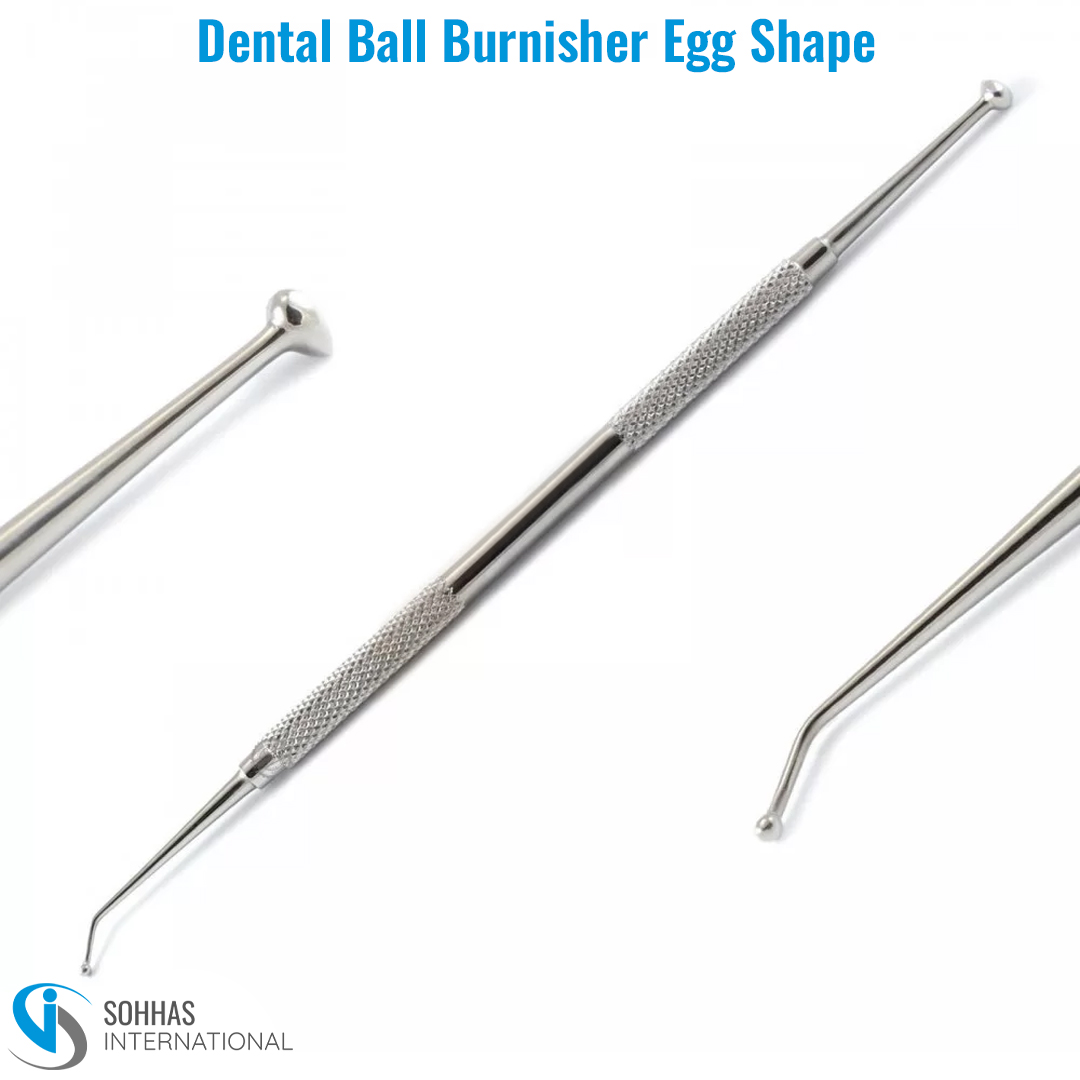 Egg-shaped dental ball burnisher for polishing and contouring restorative materials