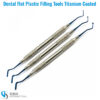 Titanium-coated flat plastic dental filling instruments for non-stick composite placement