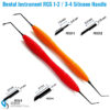RGS 1-2 and 3-4 dental instruments with silicone handles for precise composite placement