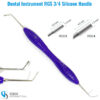 Dental RGS 3/4 instrument with silicone handle for precise composite placement and contouring