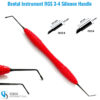 Dental RGS 3/4 instrument with silicone handle for precise composite placement and contouring