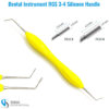 Dental RGS 3/4 instrument with silicone handle for precise composite placement and contouring
