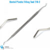 Dental plastic filling spatula for precise application and contouring of composite materials
