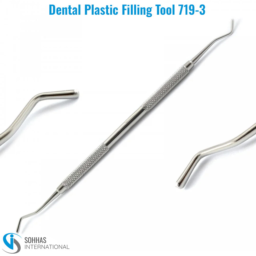 Dental plastic filling spatula for precise application and contouring of composite materials