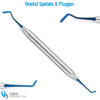 Dual-ended dental composite filling instrument with spatula and plugger for precise restoration work