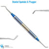 Dual-ended dental composite filling instrument with spatula and plugger for precise restoration work