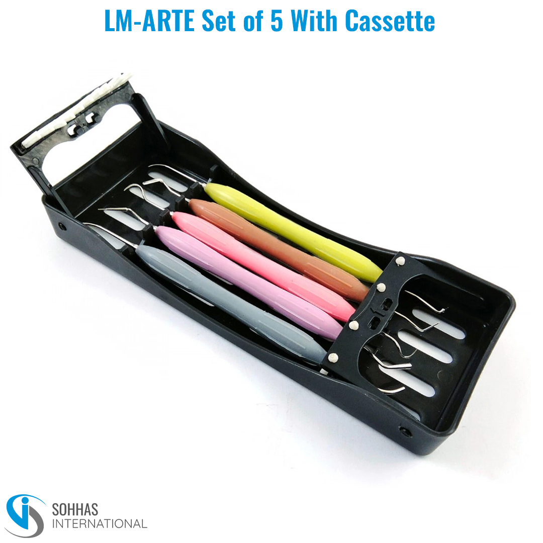 LM-ARTE composite filling instruments set of 5 with sterilization cassette for aesthetic restorations