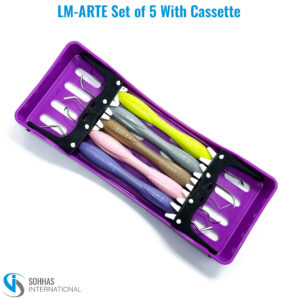 LM-ARTE composite filling instruments set of 5 with sterilization cassette for aesthetic restorations