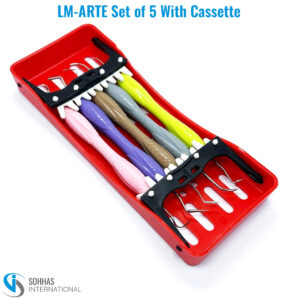LM-ARTE composite filling instruments set of 5 with sterilization cassette for aesthetic restorations
