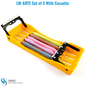 LM-ARTE composite filling instruments set of 5 with sterilization cassette for aesthetic restorations