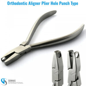 Aligner Hole Punch Plier for creating precision attachment cutouts in clear aligners