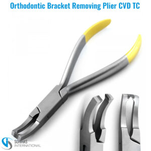 Titanium and CVD coated bracket removing plier for precise and durable bracket removal