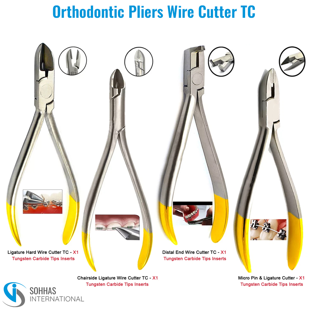 Titanium coated orthodontic wire cutter pliers for precise and durable wire cutting