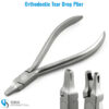Tear Drop Plier for creating tear-drop shaped loops and bends in orthodontic wires